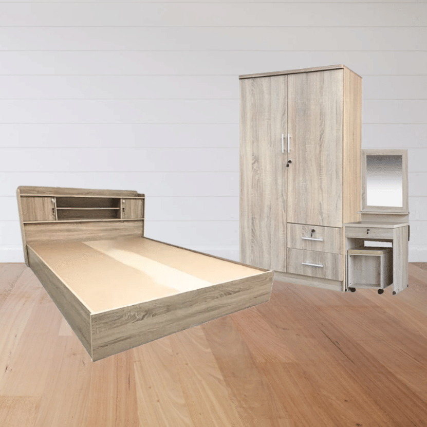 ชุดห้องนอน 3.5 ฟุต WISDOM DESIGN FURNITURE รุ่น TJ3120 สีโซลิค